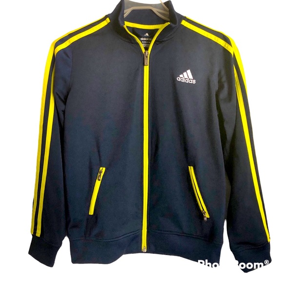 ADIDAS Blue/‎ Yellow Kids Jacket Sz S(8) - Picture 1 of 5